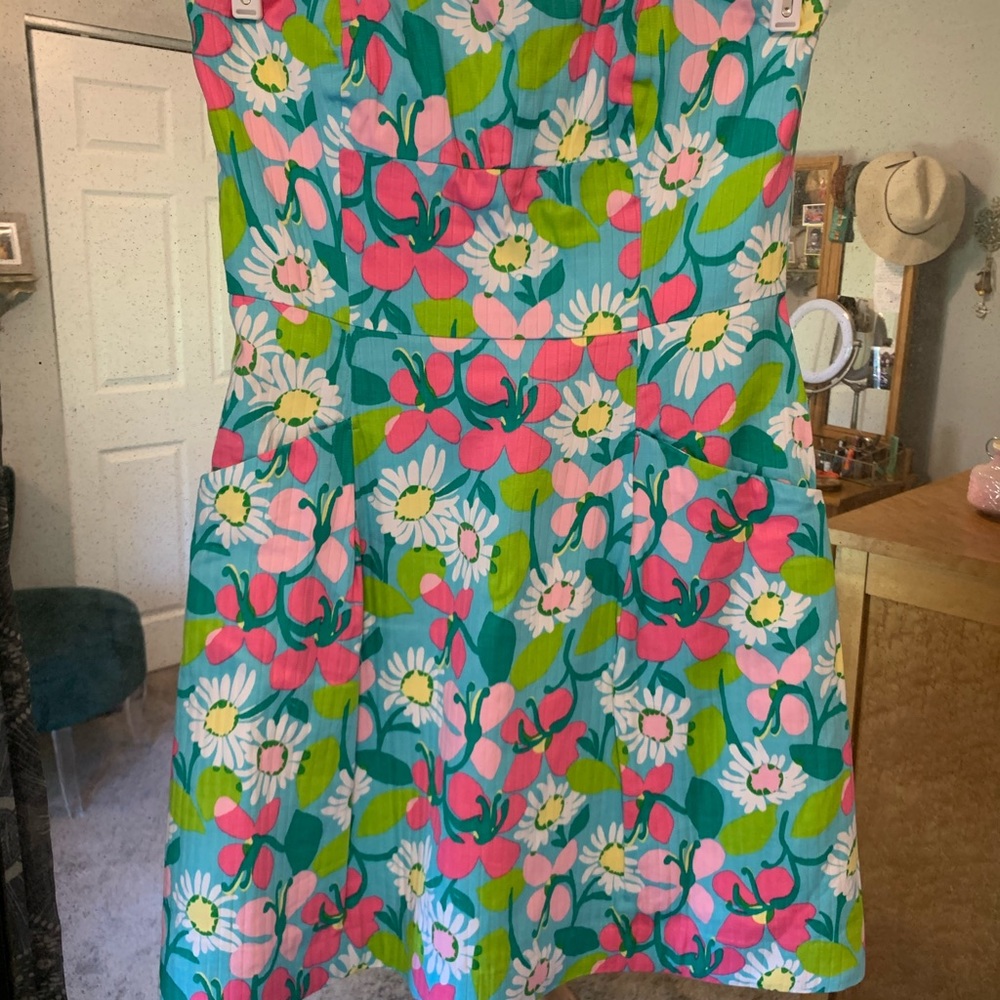 Lily Pulitzer Brightly Patterned Strapless Dress
